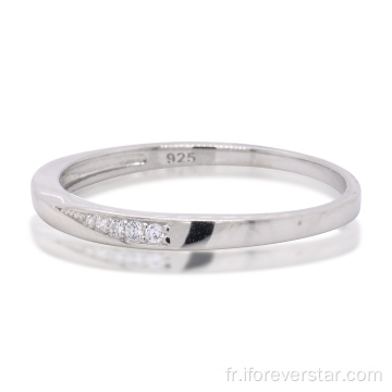 Bague en argent sterling à la mode 925 pour femme